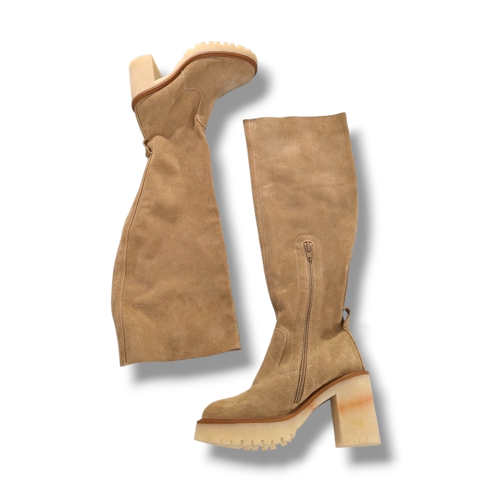 Free People Beige Jasper Heeled Boots - Picture 2 of 16
